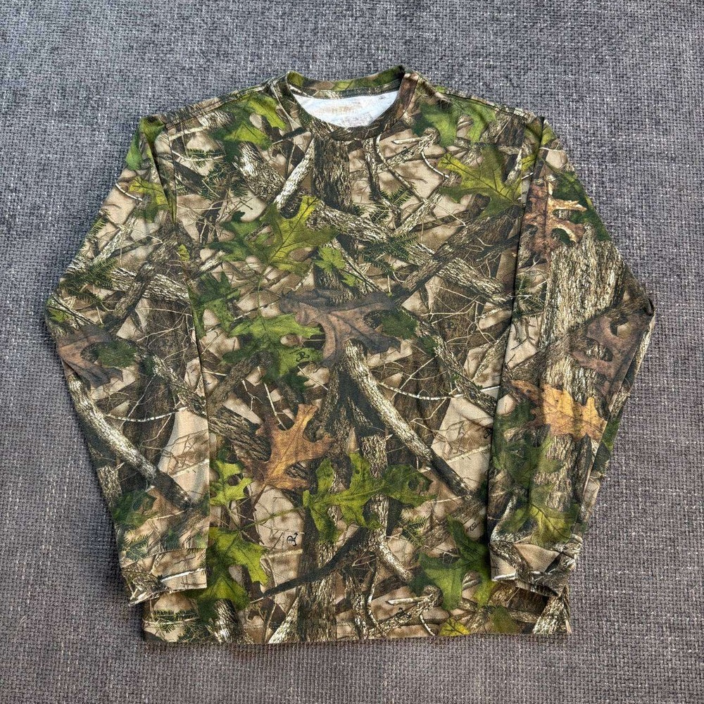 RedHead Camouflage Long Sleeve Shirt Mens Large Green Real Tree Gorpcore Tee
